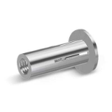 RIVKLE® PNC - Steel zinc-plated, flat head, slotted, cylindrical, open
